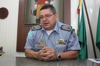 Comandante geral da PM em MS, o coronel Waldir Ribeiro Acosta (Foto: Paulo Francis)