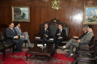 Em Bras&iacute;lia, Bernal participa de encontro com presidente do Senado