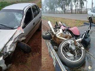 Jogador de futebol perde a perna em acidente de moto na BR-163