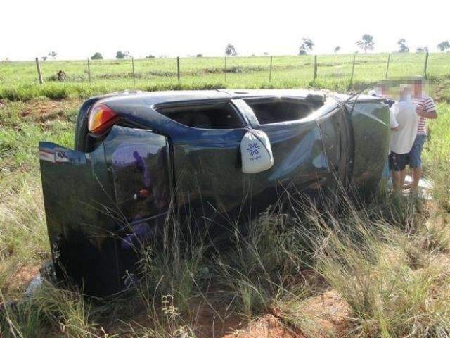 Idosa morre ap&oacute;s capotagem de carro na BR-158, em Tr&ecirc;s Lagoas