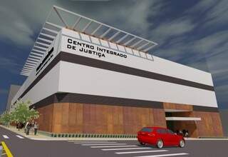 Imagem mostra como será Centro Integrado de Justiça. 