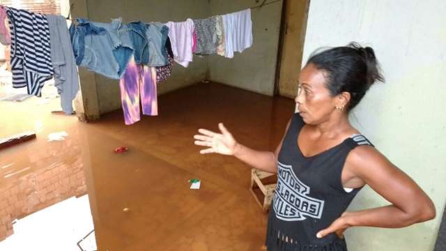 No Guanandi, a cada chuva alagamentos causam transtorno