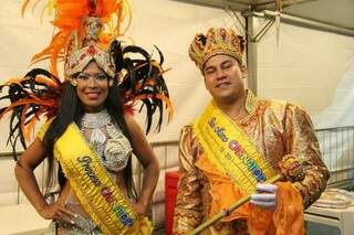 Para Safira e Alcides, Rainha e Rei Momo do Carnaval 2015, a folia este ano está dando também um show de organização. (Foto: Marcos Ermínio)