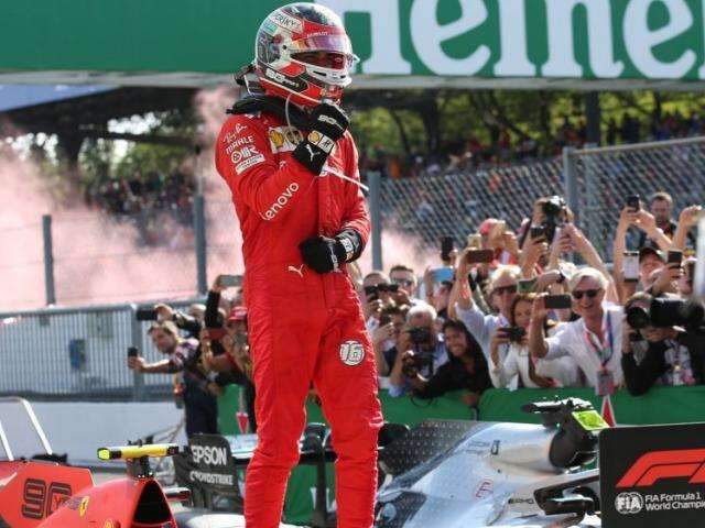 Leclerc segura pole position e conquista vit&oacute;ria em casa para a Ferrari