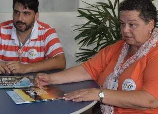 Liane Calarge e seu vice Márcio Eduardo de Barros disputam com chapa de oposição (Foto: Doura News)