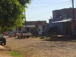 Local onde paraguaio de 33 anos foi morto hoje, na fronteira (Foto: Direto das Ruas)