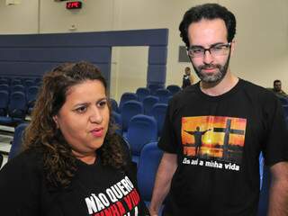 Márcia e Aikel foram ao evento representando o Movimento de Cursilho de Campo Grande (Foto: João Garrigó)