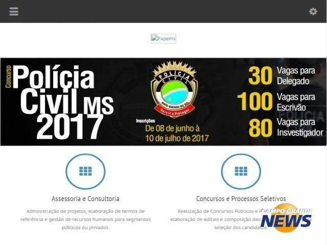 No fim do prazo, site para concurso da Pol&iacute;cia Civil fica inst&aacute;vel