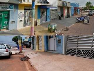 Calçada da Avenida Bandeirantes antes e depois das obras (Foto 1: Reprodução/Foto 2: Kisie Ainoã)