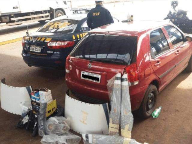 Homem &eacute; flagrado na BR-060 com pe&ccedil;as de helic&oacute;ptero contrabandeadas do Paraguai