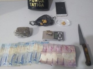 Dinheiro e droga apreendida (Foto: Divulgação)