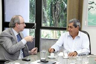 André conversando com o líder do PMDB na Câmara Federal (Foto: Edemir Rodrigues)