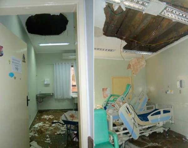 Ala de maternidade do HU volta a funcionar ap&oacute;s teto desabar