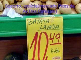 Postagem feita por Izabel após encontrar quilo da batata por R$ 10 (Foto: Direto das Ruas)
