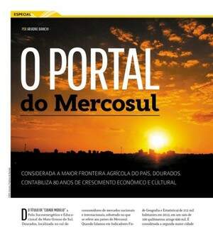 Revista de bordo da Passaredo destaca a cidade de Dourados (Foto: Divulgação) 