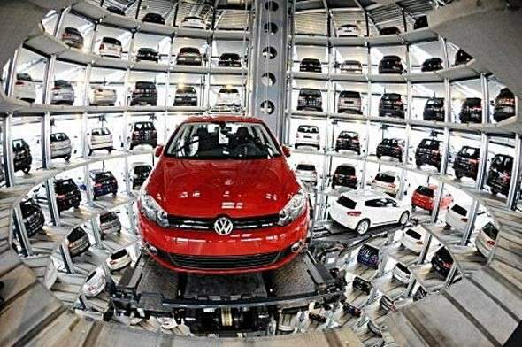 Estacionamento na fábrica da Volkswagen (Foto: VW/Divulgação)