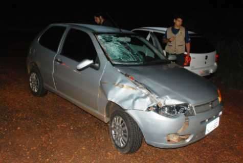 Pedestre de 43 anos morre atropelado por carro na BR-163 