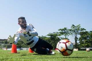 Vanderlei está confirmado no gol do Peixe para a partida contra o Nacional (Foto: Ivan Storti/Santos FC)