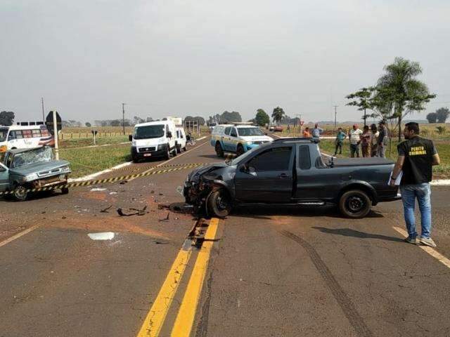 Acidente entre Uno e Strada em trevo da BR-376 matou homem de 72 anos