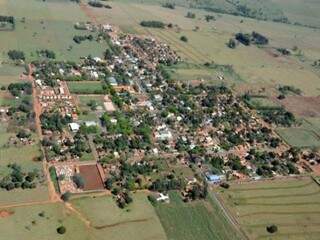 Visão aérea do município de Japorã, localizado a 487 km da capital sul-mato-grossense (Foto: Divulgação)