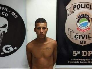 Jonatan foi preso em flagrante na casa de um familiar (Foto: Divulgação/Polícia Civil) 