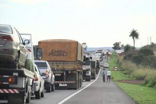 A pista foi liberada depois de um congestionamento de 11 km (Foto: Marcos Ermínio)