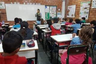Alunos do 3º ano da Escola Municipal Danda Nunes (Foto: Mirian Machado)