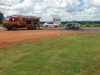 Acidente fatal foi em Dourados, na saída para Ponta Porã. (Foto: Direto das Ruas)