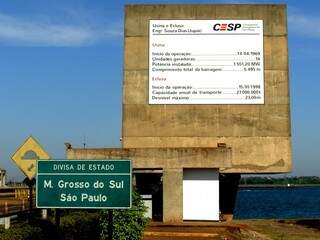 Hidrelétrica Jupiá, que fica na divisa entre Mato Grosso do Sul e São Paulo e por onde passa a BR-262 (Foto: Reprodução)