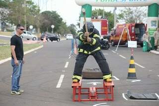 Competição terá 07 provas para testar habilidade e força dos bombeiros (Foto: Marcos Ermínio)