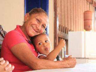 Miguelina é a matriarca da família que desembarcou em Campo Grande para recomeçar ao lado dos filhos. (Foto: Marina Pacheco)