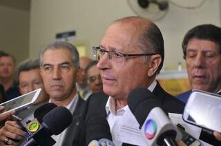 Alckmin veio a Campo Grande nesta quinta-feira para teste de vacina. (Foto: Alcides Neto)