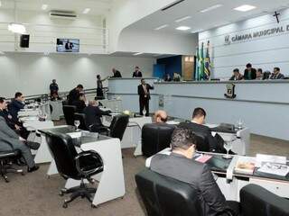 Vereadores durante sessão. (Foto: Divulgação) 