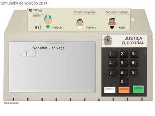 Simulador de urna eletrônica é uma das alternativas para orientar eleitores (Foto: Reprodução - TSE)