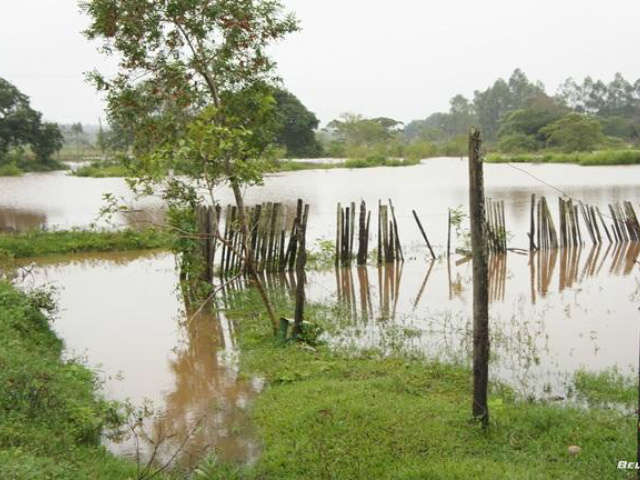  Em Bela Vista, cheia do rio Apa desabriga cerca de 40 fam&iacute;lias