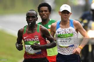 Queniano, Eliud Kipchoge, venceu a maratona olímpica do Rio de Janeiro (Foto: Getty Images)
