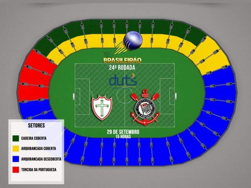 Ingressos para Portuguesa x Corinthians em Brasília estão disponíveis