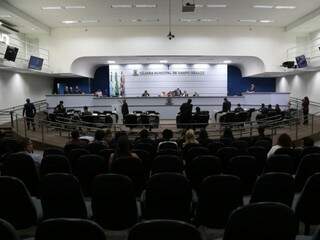 Plenário da Câmara Municipal em dia de sessão.
(Foto: Marcos Ermínio/Arquivo).