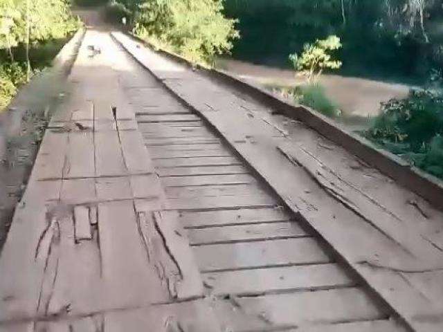 Ponte em situa&ccedil;&atilde;o de calamidade &eacute; risco para moradores 