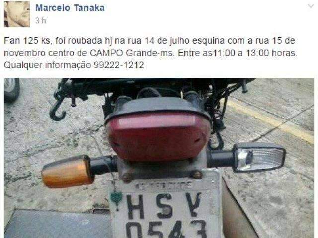 Com pol&iacute;cia desinformada, rede social &eacute; alternativa para v&iacute;timas de ladr&otilde;es