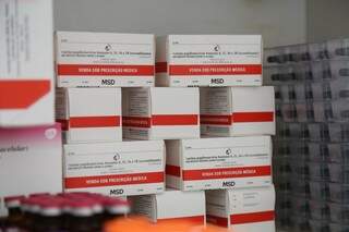 Doses contra HPV em estoques das unidades de saúde da Capital. (Foto: Marcos Ermínio)