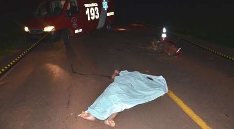 Piloto de moto morre depois de ser atropelado na MS-276 em Ivinhema