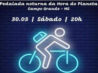 Campo Grande terá pedalada noturna durante a “Hora do Planeta”