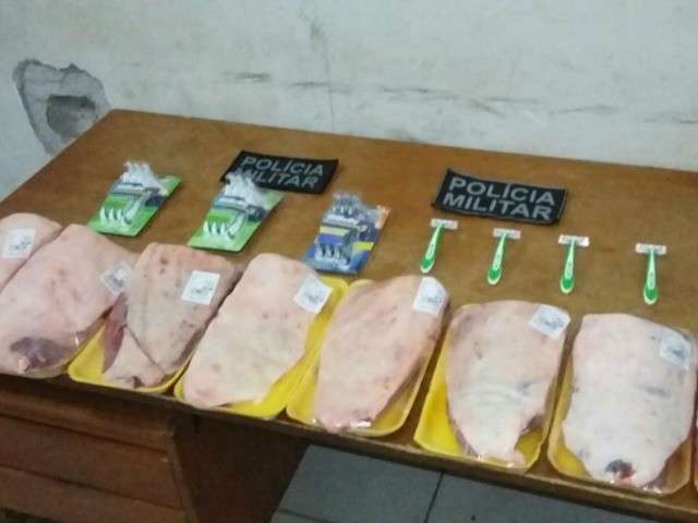 Homem &eacute; flagrado furtando 10 quilos de picanha de mercado