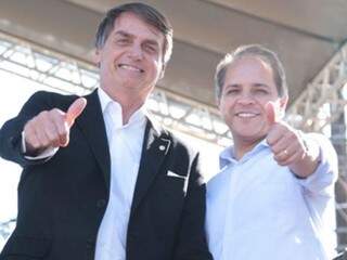 Bolsonaro e deputado Carlos Alberto David durante a campanha de 2018.