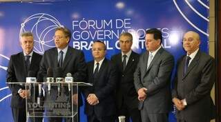 O Fórum reúne governadores de seis estados, que buscam a união para beneficiar o Brasil Central (Foto: Divulgação)