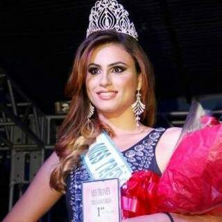 Nicolly Paiva, da cidade de Três Lagoas, foi eleita a Miss Mato Grosso do Sul Transexual, 2015. (Foto: Reprodução Facebook)
