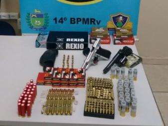 Armas e muni&ccedil;&otilde;es s&atilde;o apreendidas pela PRE com casal na rodovia MS-164