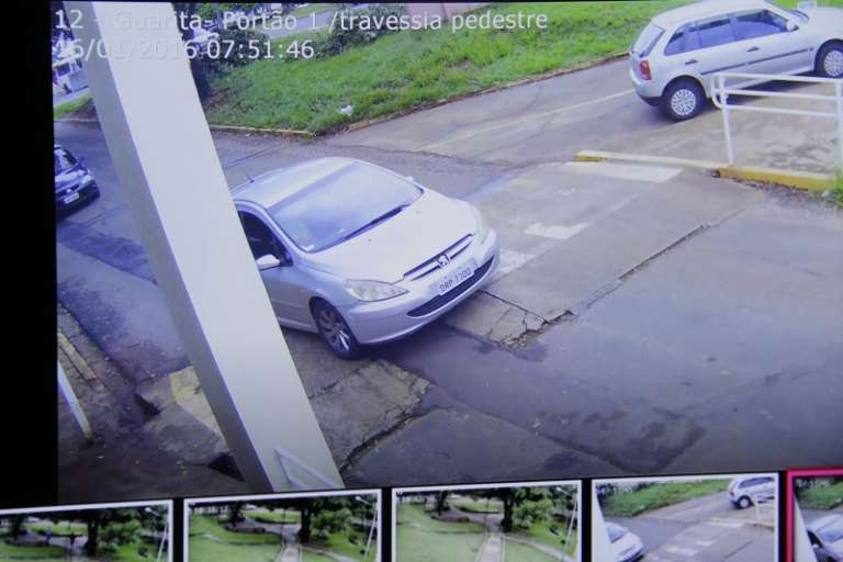 Imagens do circuito de segurança da UFMS ajudaram na identificação do veículo (Foto: Alan Nantes)