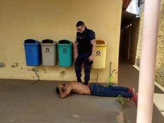 Policial Municipal pulou o muro da unidade e evitou o roubo. (Foto: Divulgação) 